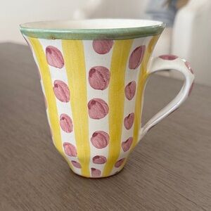 Mackenzie Childs Striped and Dotted Mug